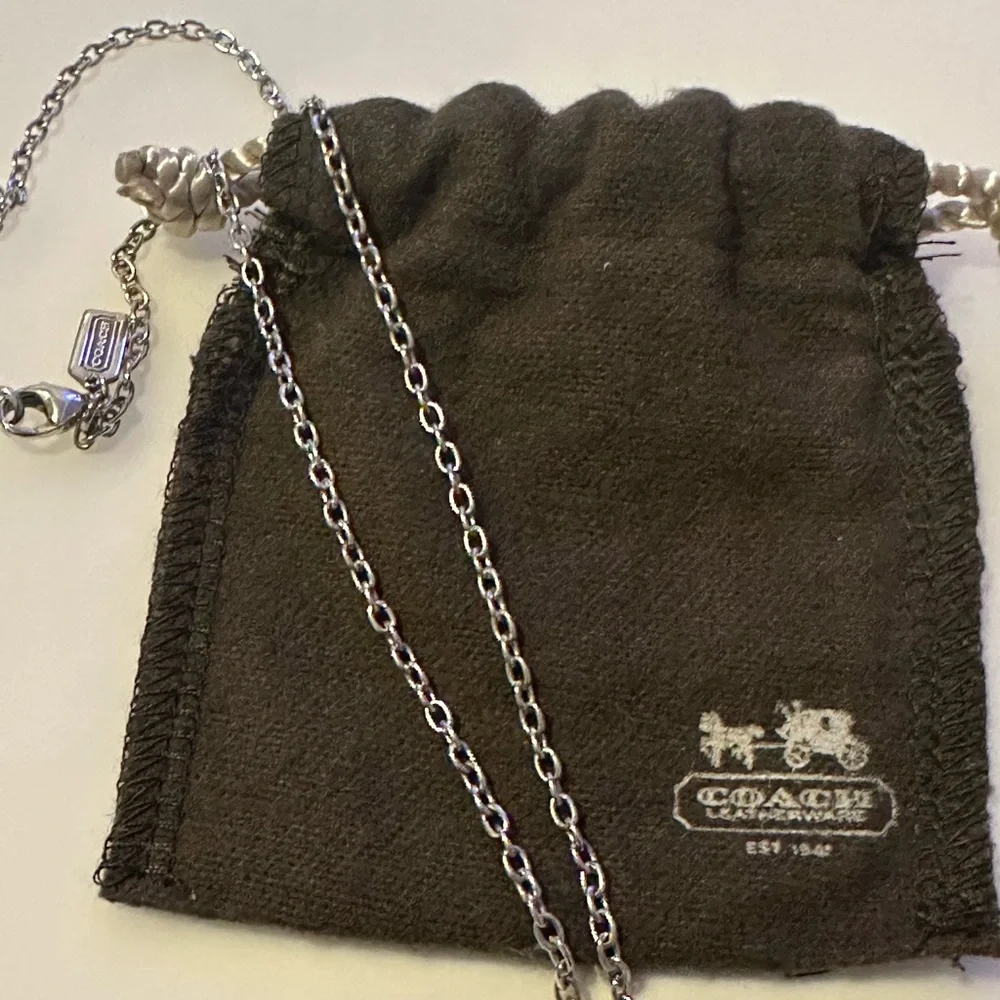 Coach Vintage, Authentic,‎ sterling silver Charm Chain Necklace